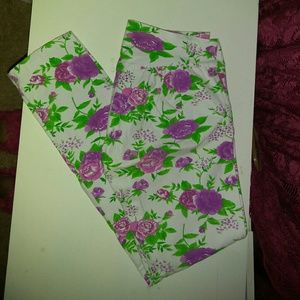 Floral skinny jeans