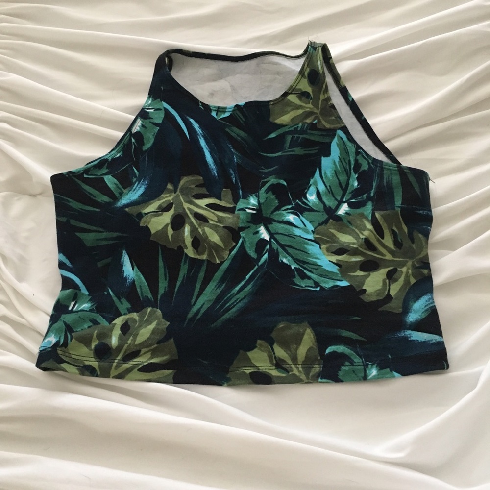 American Apparel Jungle Print Crop Top