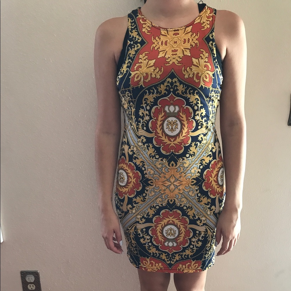 Mid length multi-color dress