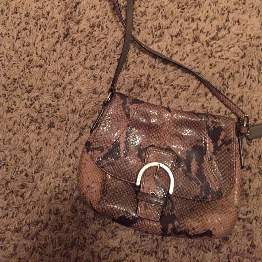 Coach Snake Print Crossbody