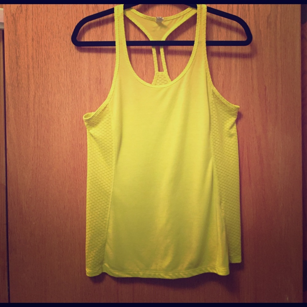 Neon Yellow Under Armour Tank