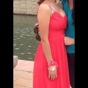 One strap prom dress