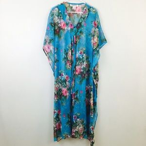 Expressions Blue Floral Kimono!