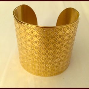 Michael Kors Gold Cuff Bracelet With Rhinestones