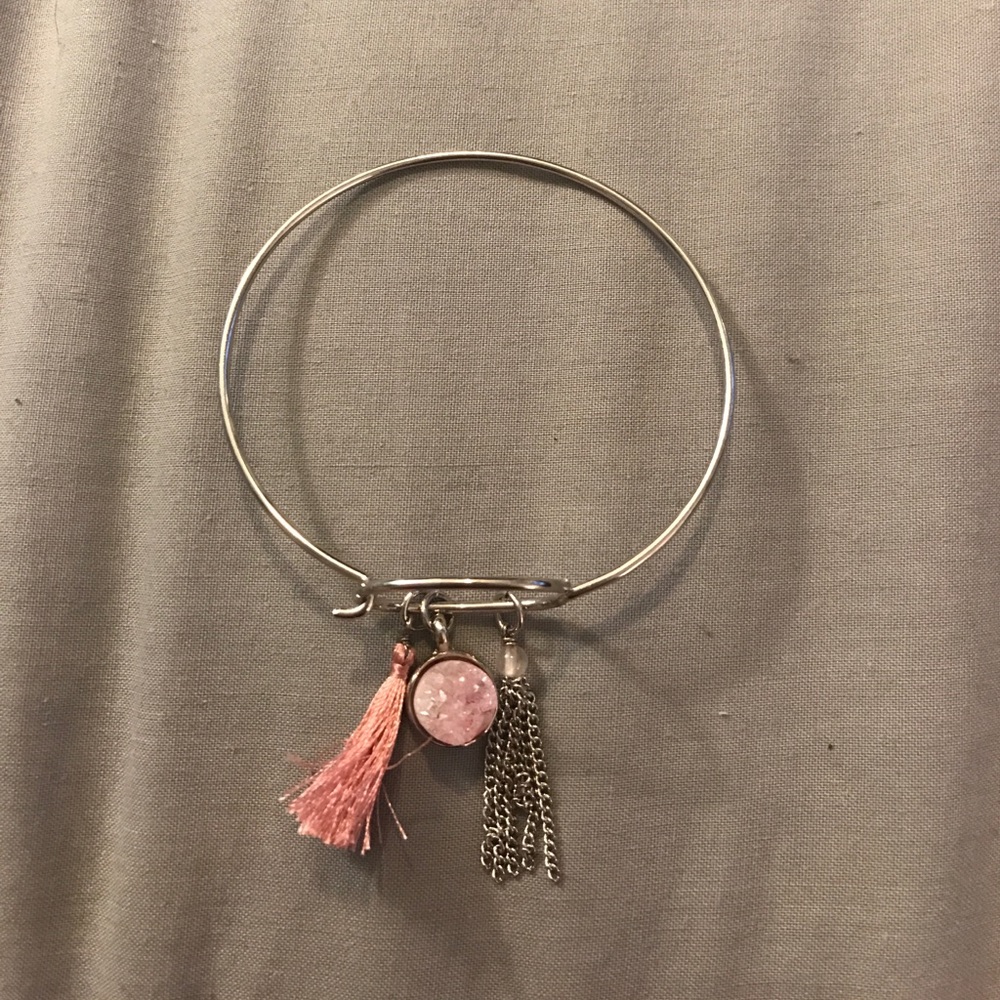 Druzy charm bracelet
