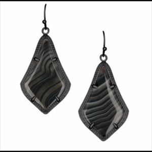 Kendra Scott Black Agate Alex Earrings