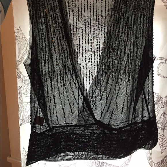 BCBG black sequin top - Picture 3 of 3