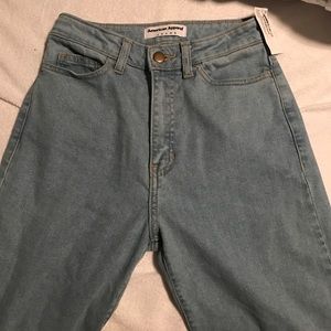 High waisted skinny jeans