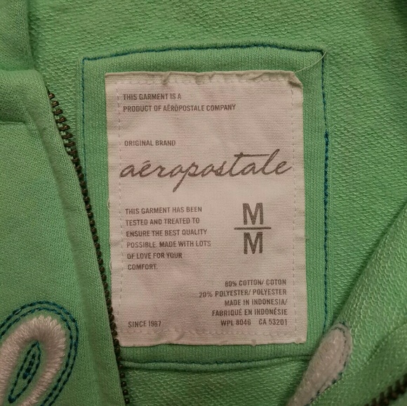 Green Aeropostale Zip-up Hoodie - Picture 3 of 3