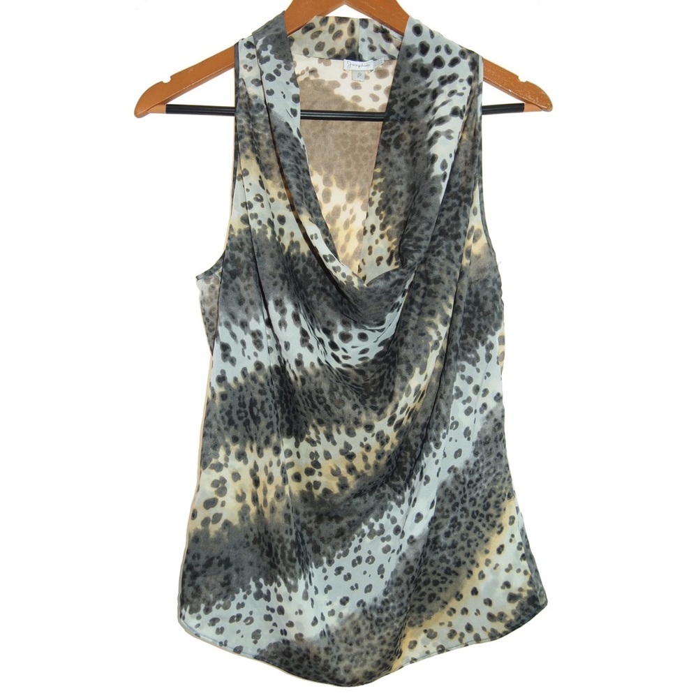97% Silk Leopard print top by Josephine, EXCELLENT
