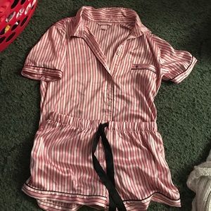 Silky button up pajamas