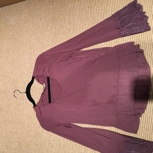 Burgundy long sleeve shirt