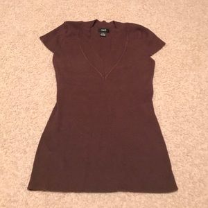 Rue 21 Size XL Chocolate cap sleeve shirt