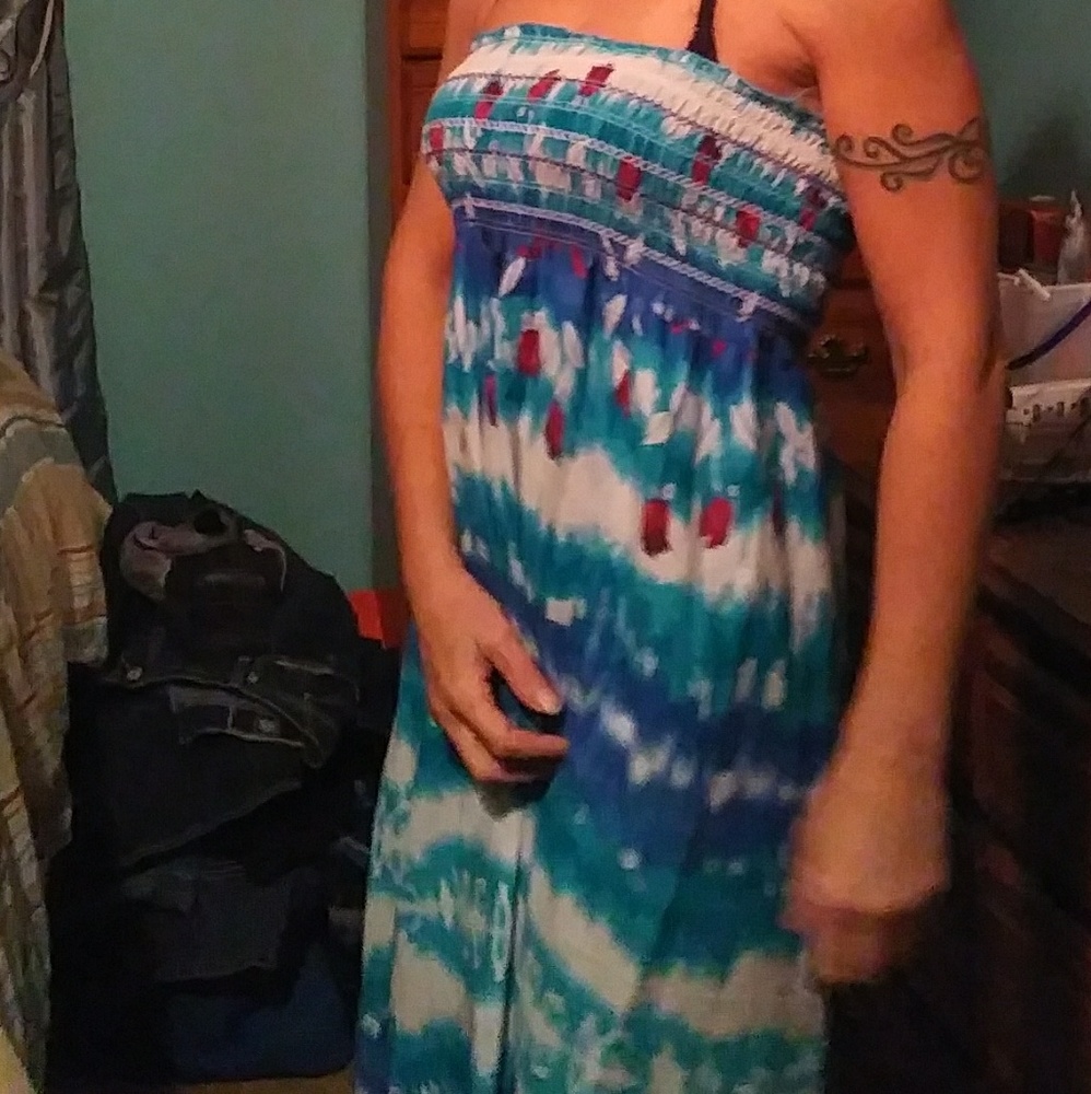 NWOT strapless maxi dress
