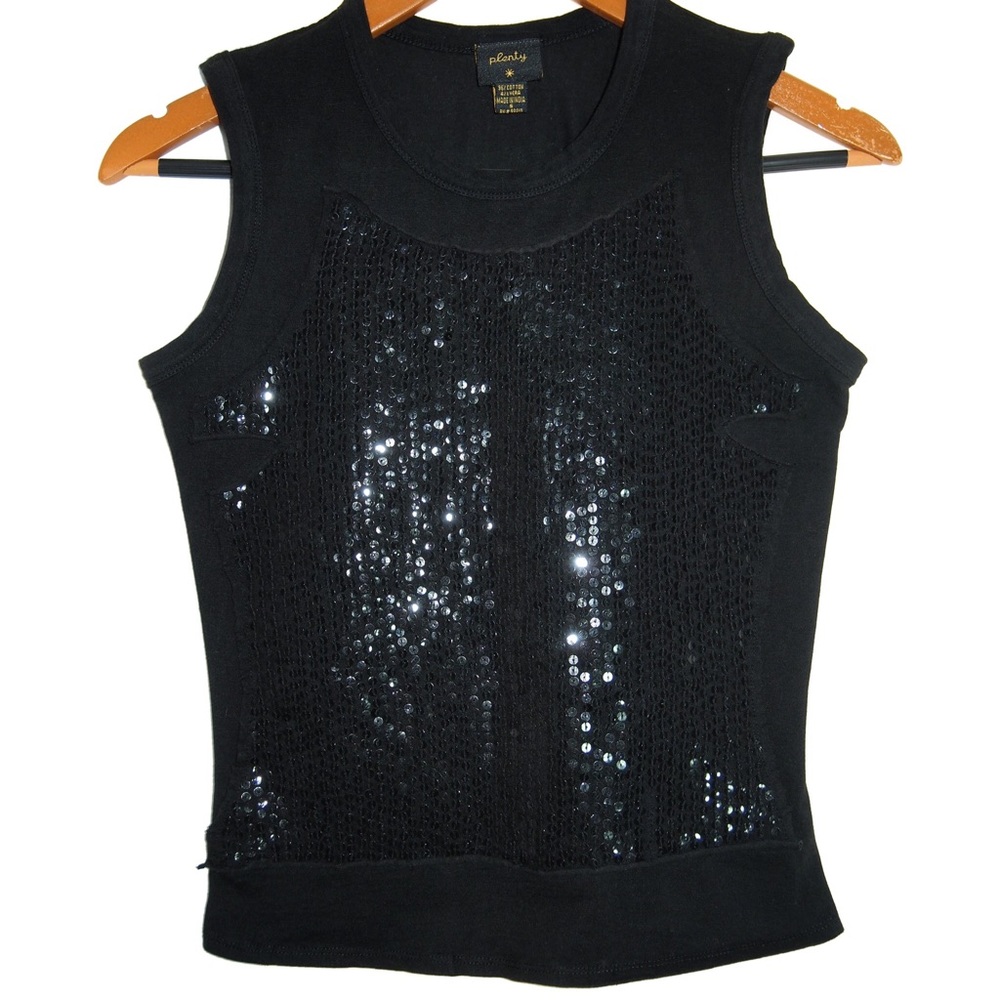 NWT NEW Plenty Black Sequin Top. Priced to Sell!