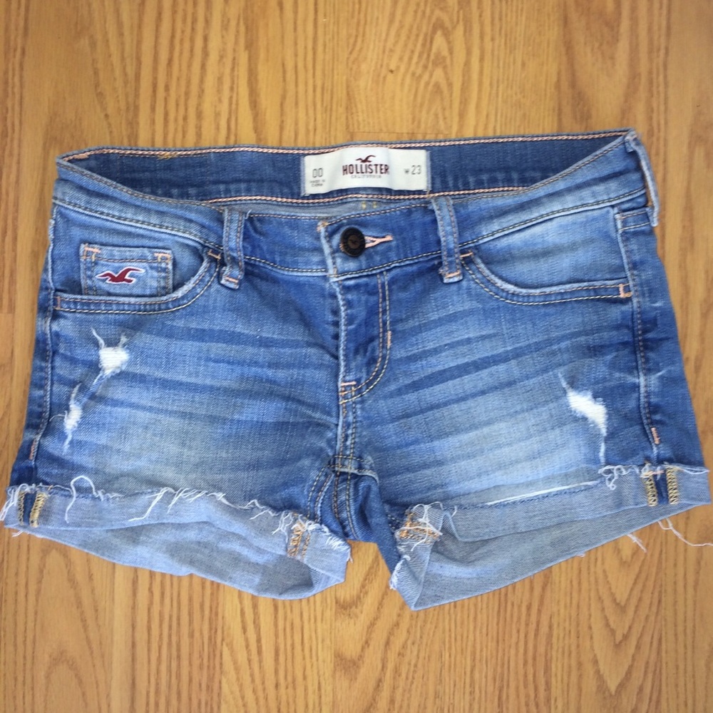low rise jean shorts