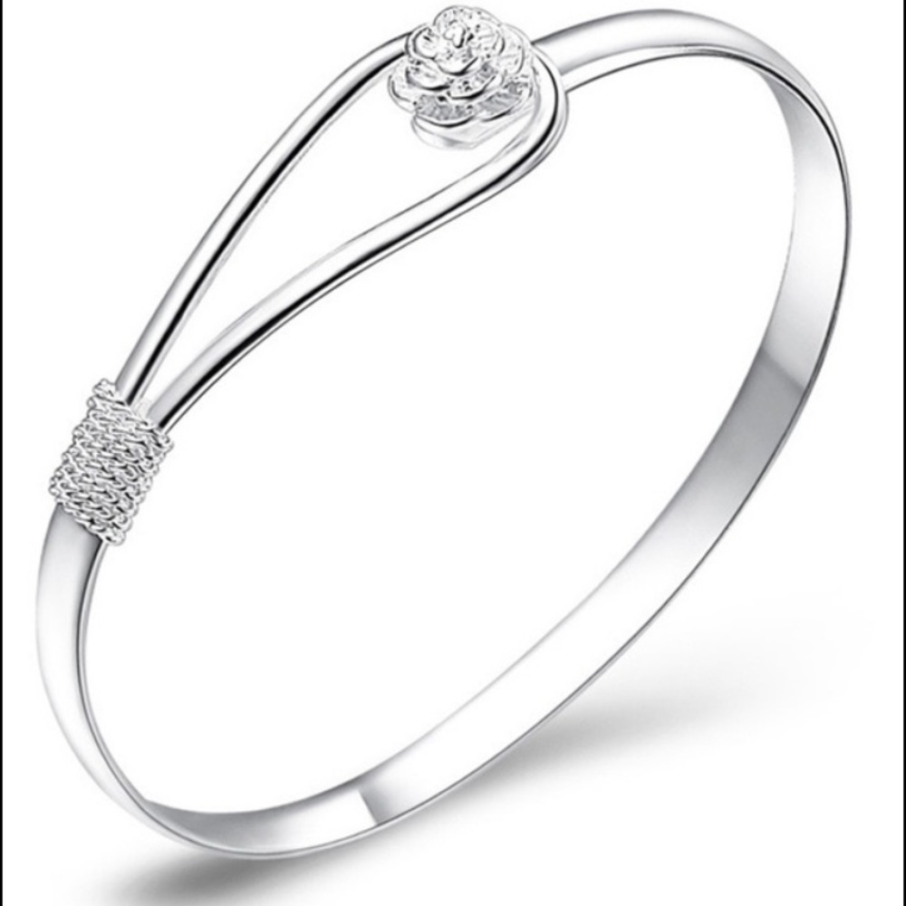 Silver Plated Cuff Bangle Bracelet