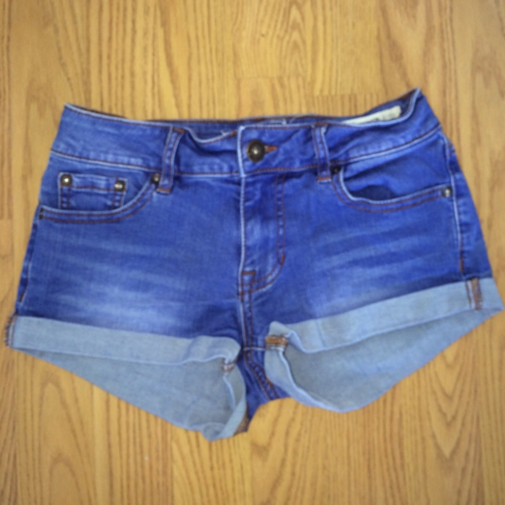 low rise jean shorts