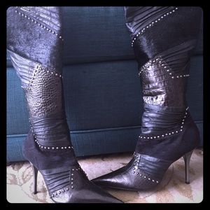 Mixed media boots