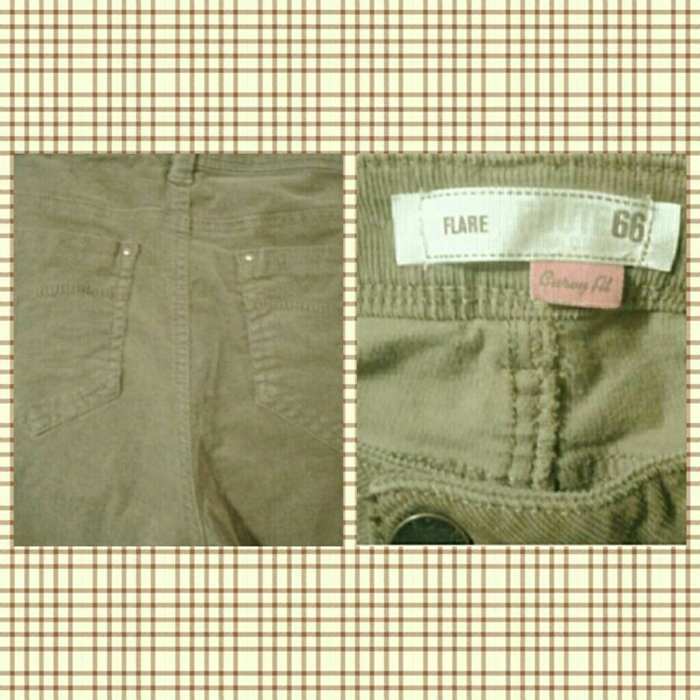 Light Brown Curvy Fit Flare Cords - Picture 4 of 4