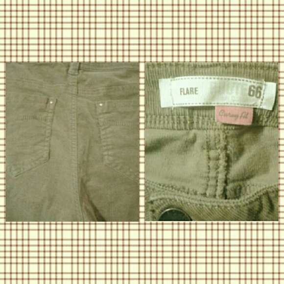 Light Brown Curvy Fit Flare Cords - Picture 4 of 4