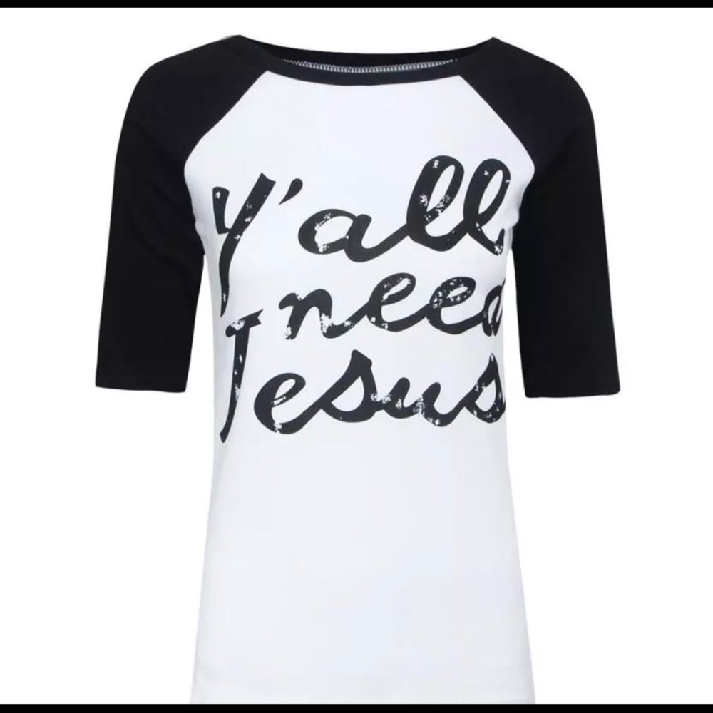 "Y'ALL NEED JESUS" Women Casual Cotton T Shirt