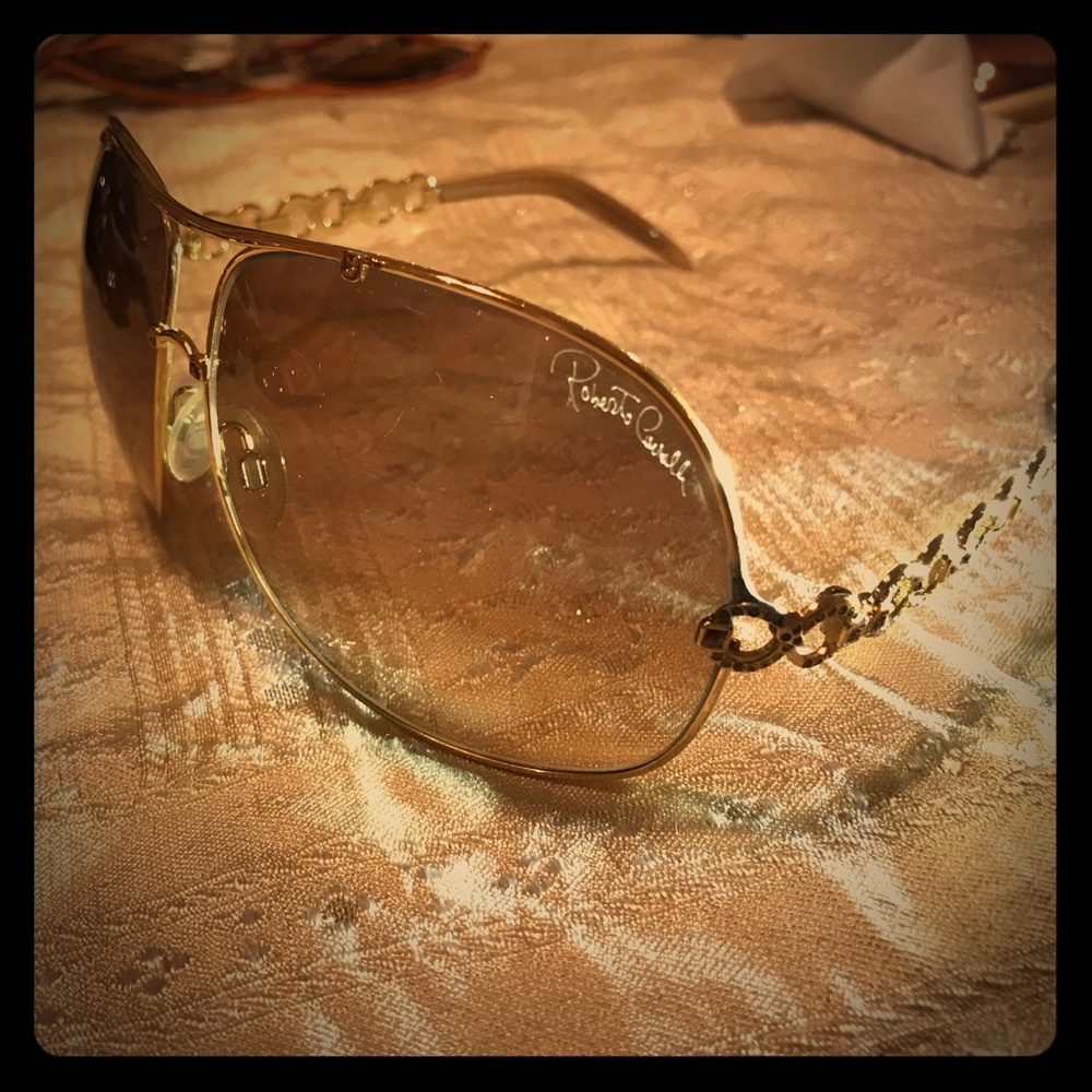 Absolutely STUNNING Cavalli Gold Jeweld Sunglasses