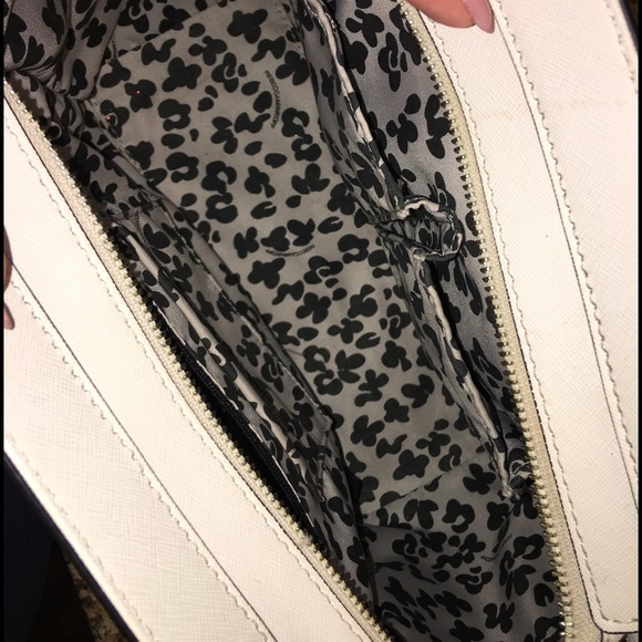 Rebecca Minkoff Pink & White Purse w/ Cross Strap - Picture 2 of 4