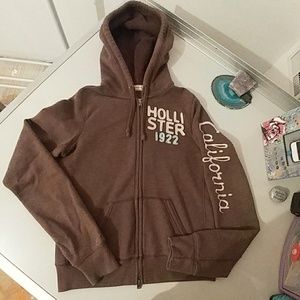 Brown Hollister Zip Up. Excellent Loved Condition.