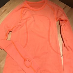 Orange Swiftly Tech Long Sleeved Shirt