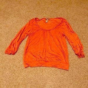 Burnt Orange American Rag Size L 3/4 sleeve