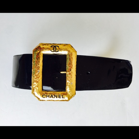 Vintage CHANEL patented leather belt - Picture 3 of 4