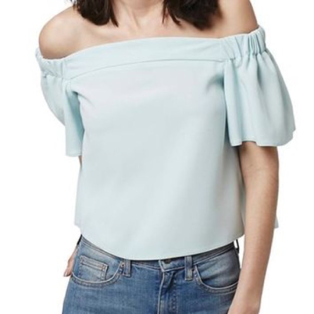 TOPSHOP Livi Top in Sky Blue