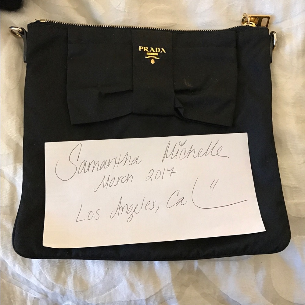 Prada bow clutch (no strap)