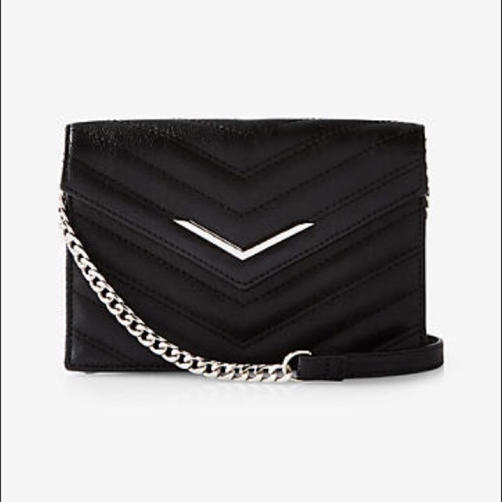 Nwot black mini quilted crossbody bag