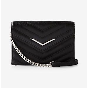 Nwot black mini quilted crossbody bag