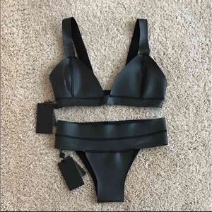 Mikoh Black Neoprene Bikini