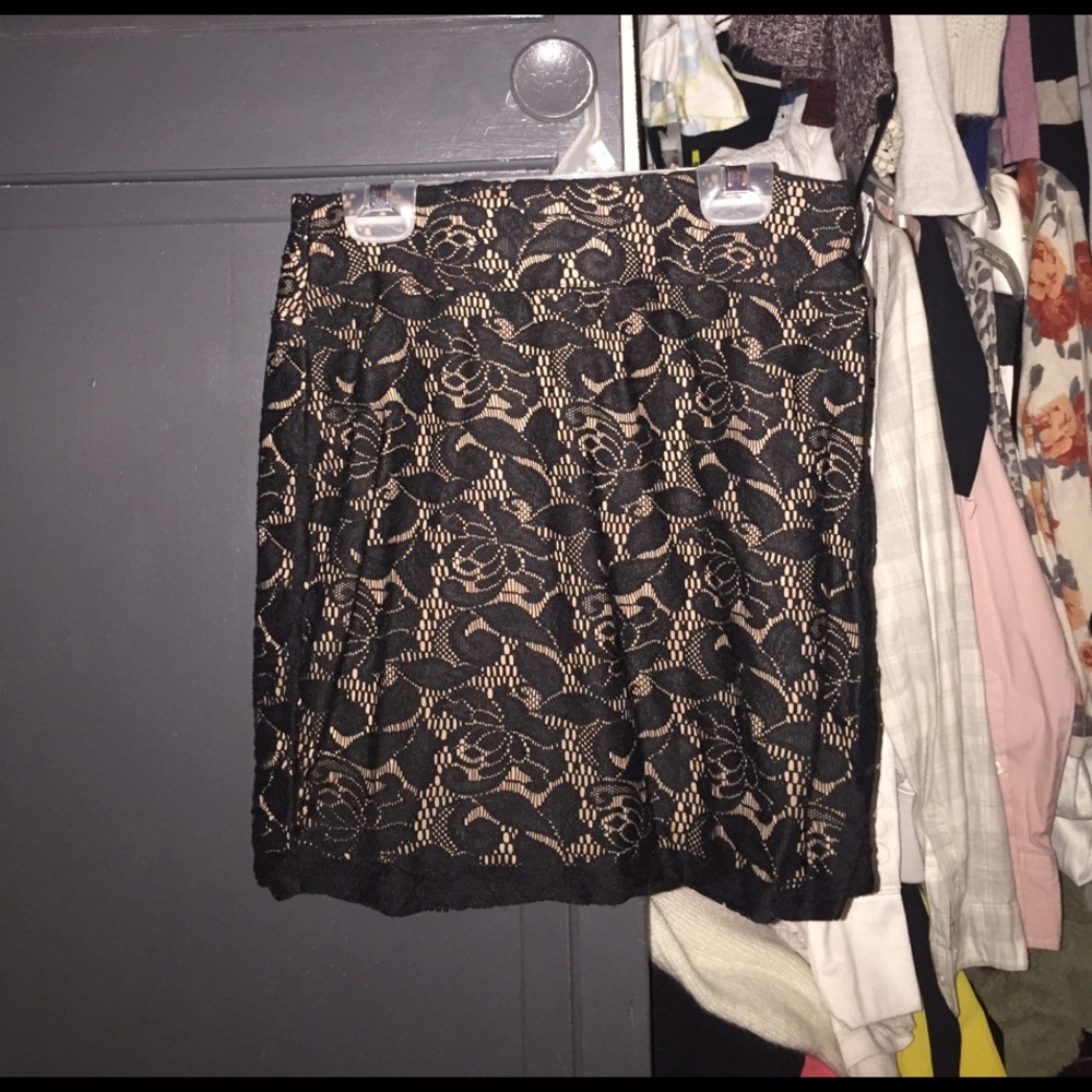 Tight lacy skirt