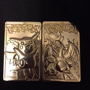 23 kt Gold Plated Pokemon Cards from 1999