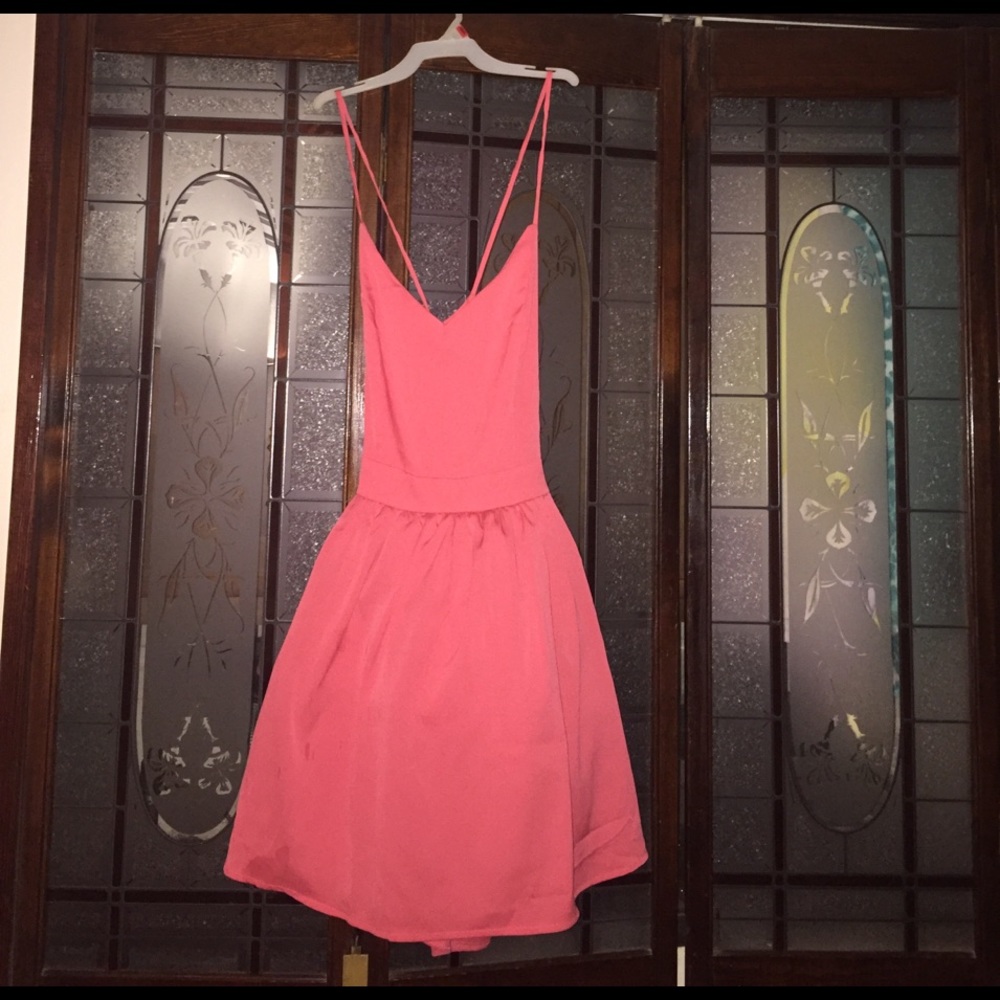 Pink skater dress