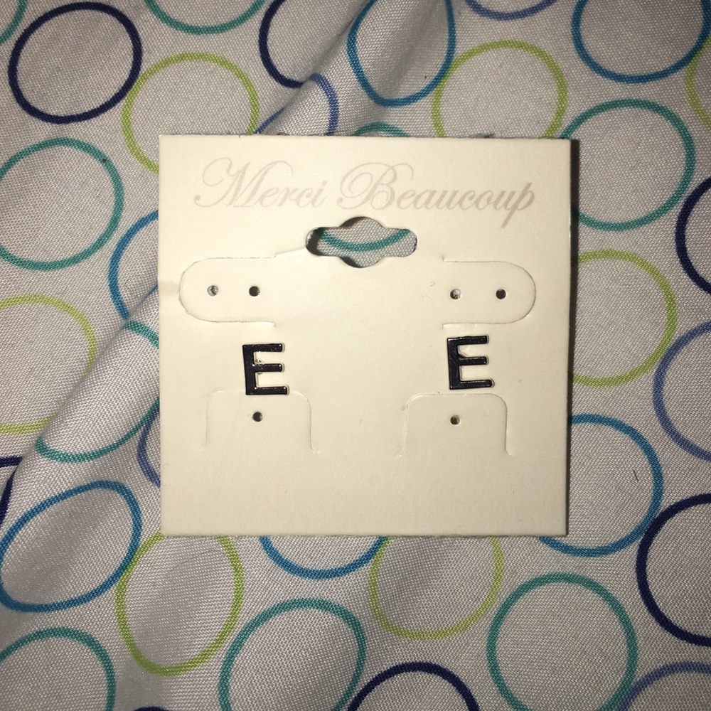 "e" earrings