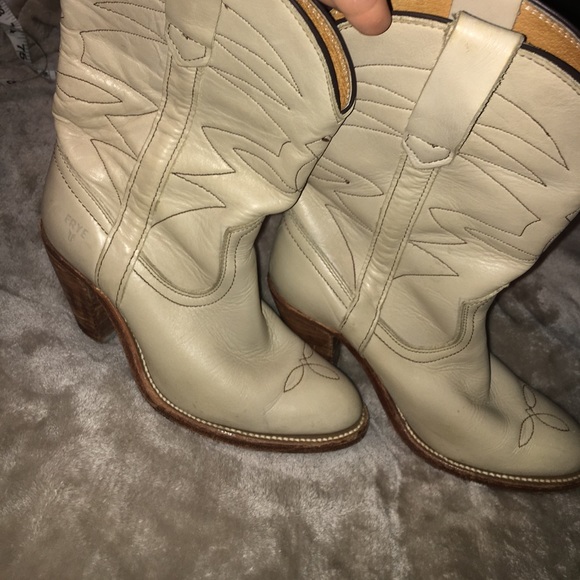 Vintage frye leather mid calf heel boots 5.5 - Picture 5 of 7