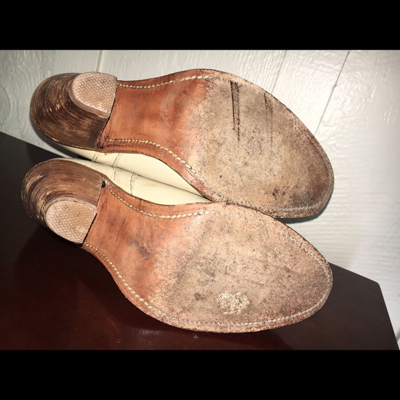 Vintage frye leather mid calf heel boots 5.5 - Picture 6 of 7