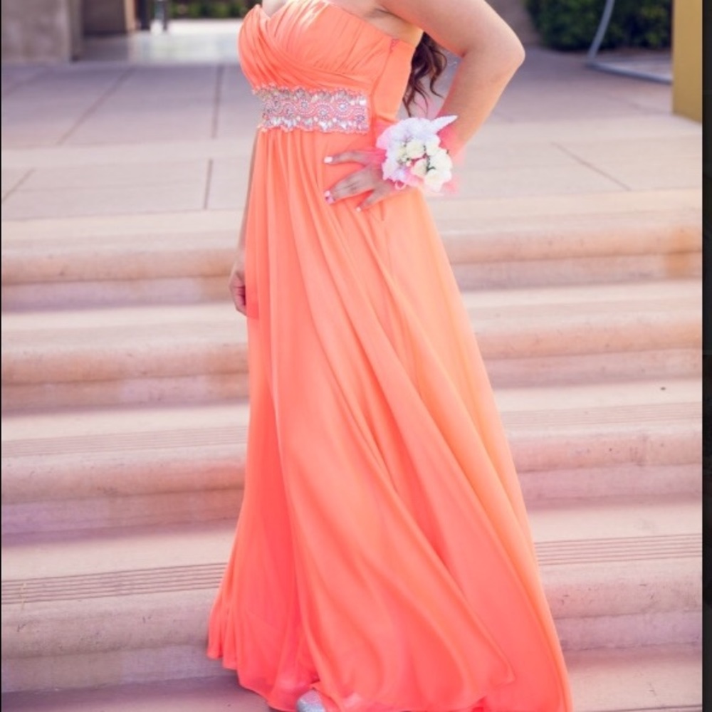 Coral prom dress