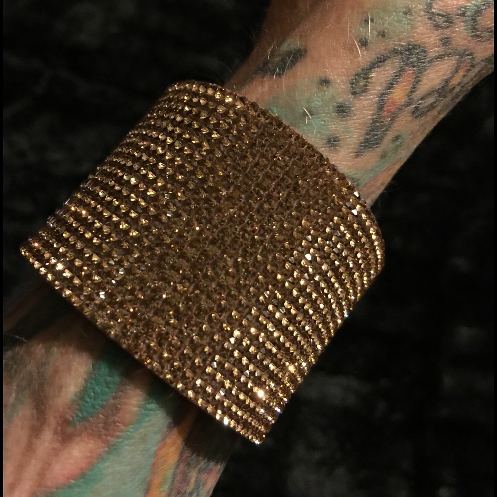 MARK DOWN! Amber gold crystal rhinestone bracelet!