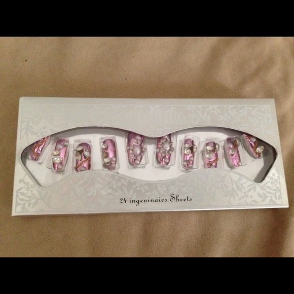 Fancy design mirrors nails ( pink). main image 6