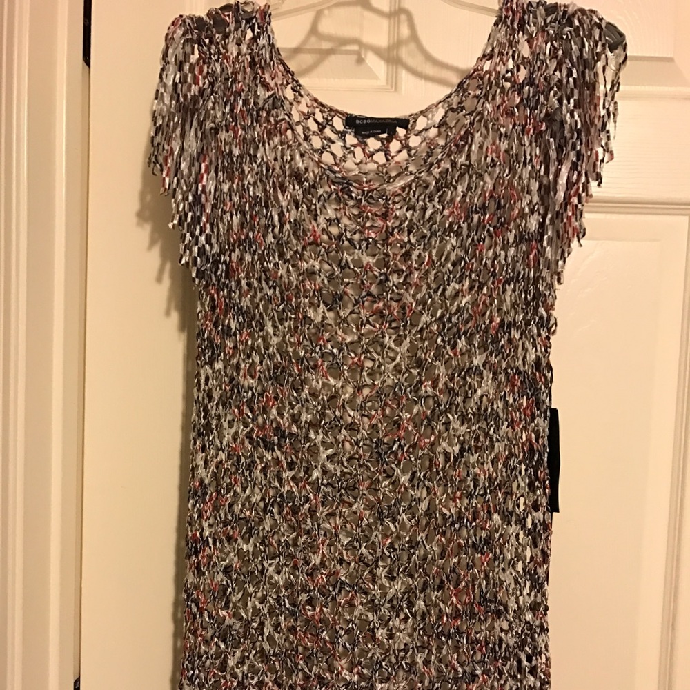 BCBG fringe top/tunic