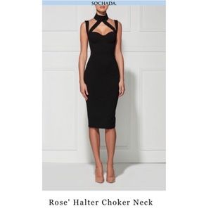 Halter bodycon bandage dress