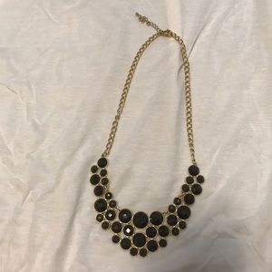 Grey embezzled and stacked necklace