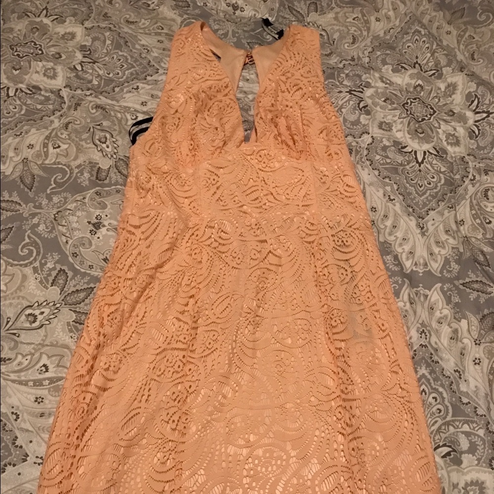 A coral dress